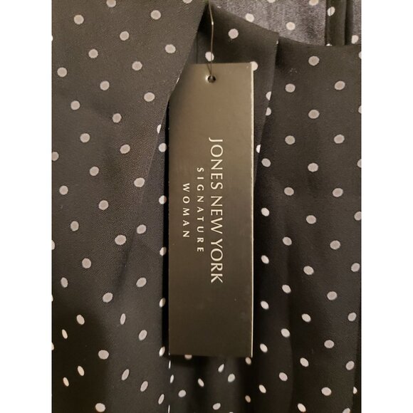 Jones New York black and white polka dot, sleeveless top, Abby Shell, size 14W - Picture 4 of 8